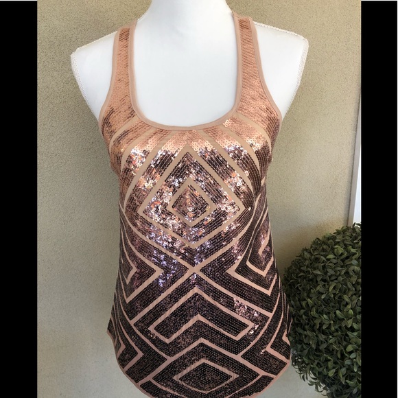 BCBGMaxAzria Tops - BCBG Sequin Ombre Tank Top